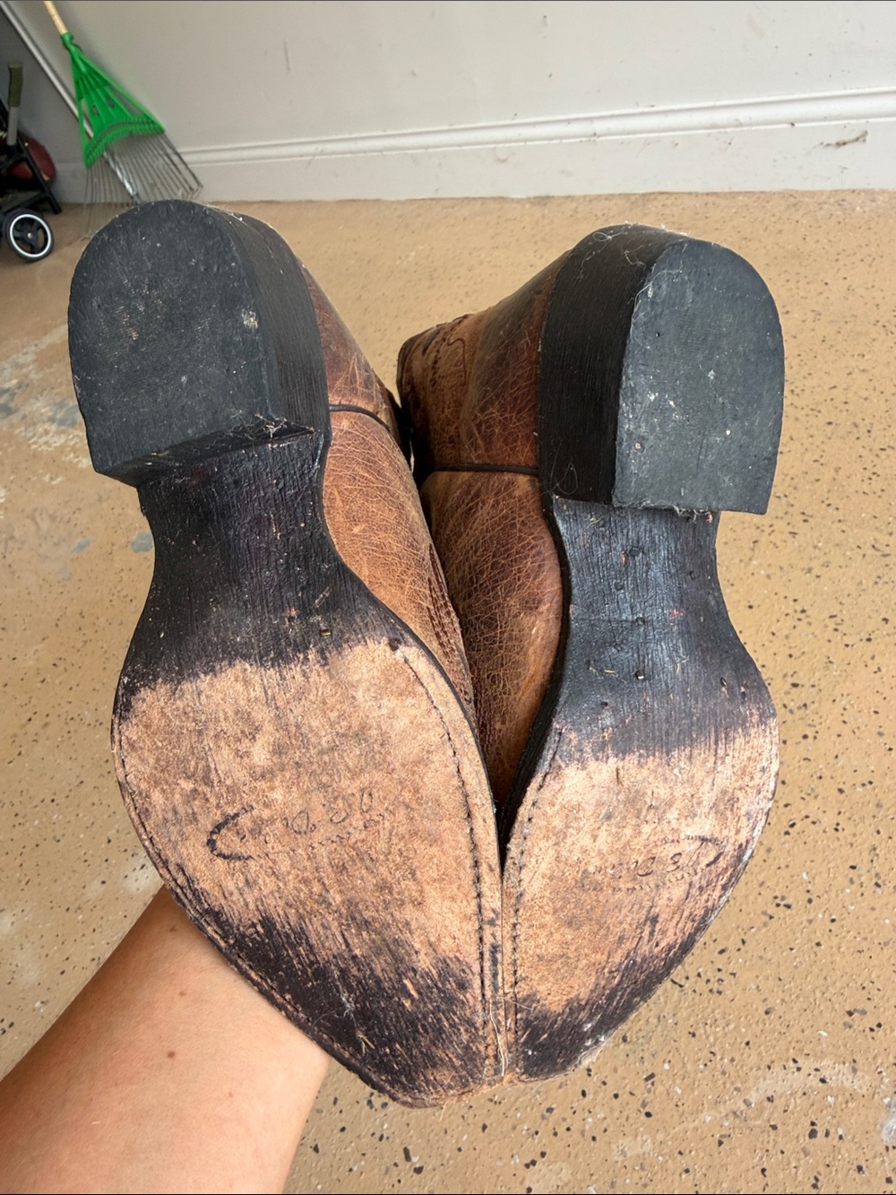 J.B. Dillon Brown Leather Western Heeled Cowboy Boots - Picture 9 of 9